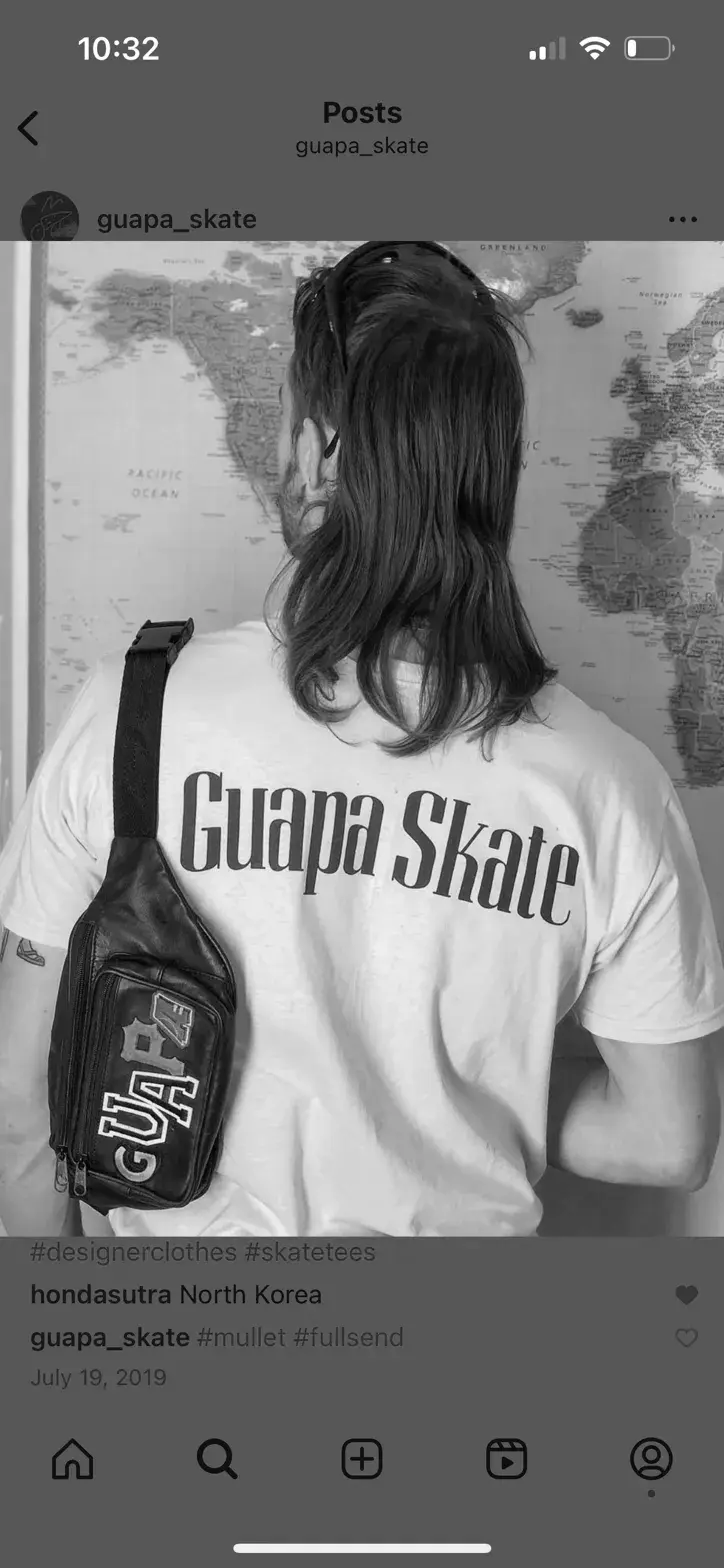 Guapa Skate Tee - Grey